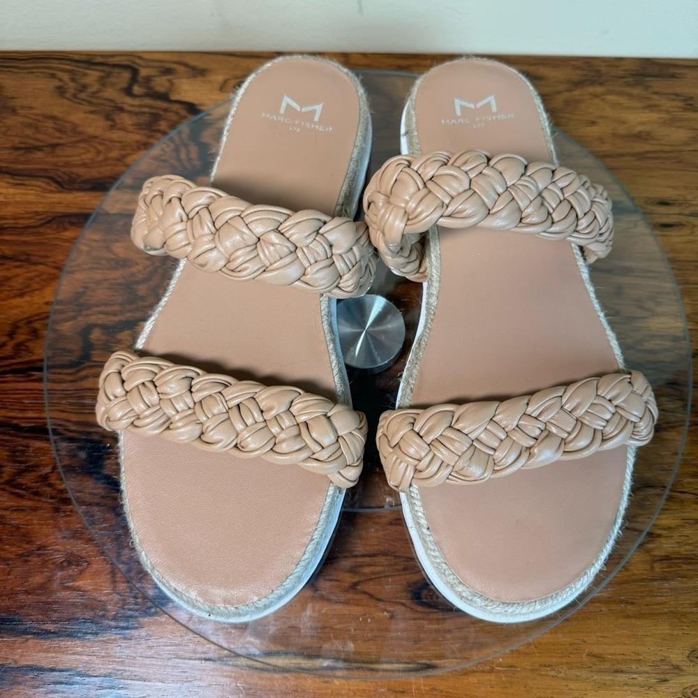 Marc Fisher Jaimee Espadrille Slide Sandal - Brow… - image 4